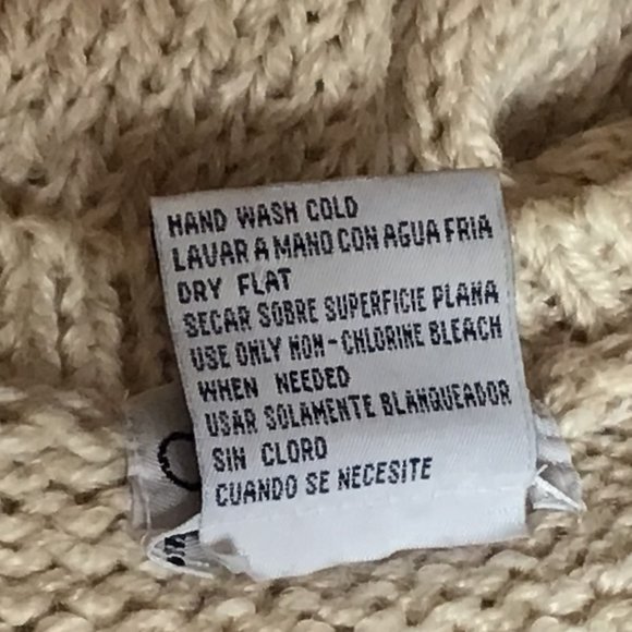 Cabin Creek - Vintage Long, Tan Pullover Sweater with Autumn Leaves - Picture 6 of 6